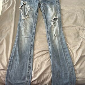 Miss Me Distressed Light Blue Boot Cut Jeans